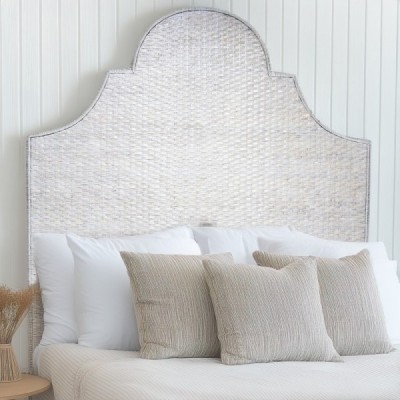 2024-07-3563 - WHITE WASH ALFRESCO BED HEADBOARD WITH CHEST WEAVE DIRECT FROM FACTORY EXPORTER IN ASIA TO IMPORTERS 2024-07-3563 - WHITE WASH ALFRESCO BED HEADBOARD WITH CHEST WEAVE DIRECT FROM FACTORY EXPORTER IN ASIA TO IMPORTERS