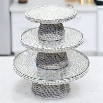 2023-06-2283 - SET OF 3 RATTAN CAKE STANDS DIRECT FROM FACTORY EXPORTER IN ASIA TO IMPORTERS 2023-06-2283 - SET OF 3 RATTAN CAKE STANDS DIRECT FROM FACTORY EXPORTER IN ASIA TO IMPORTERS