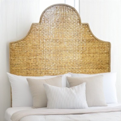 2024-07-3556 -  LIGHT BROWN ALFRESCO BED HEADBOARD WITH CHEST WEAVE DIRECT FROM FACTORY EXPORTER IN ASIA TO IMPORTERS