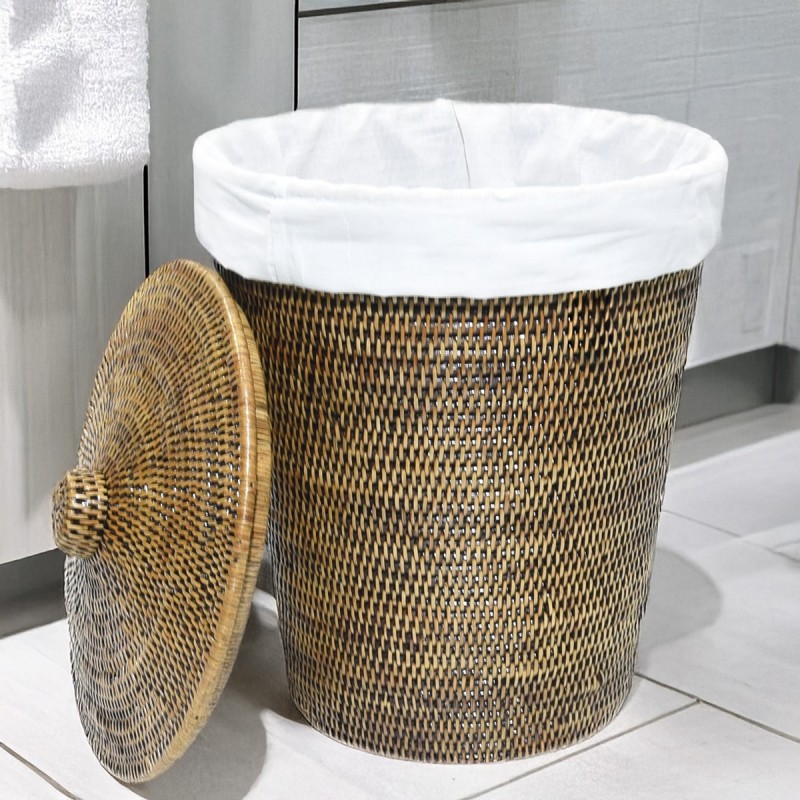 RATTAN RATTAN ROUND TRAY WITH CURVED HANDLE (SMALL) FROM RATTAN ISLAND