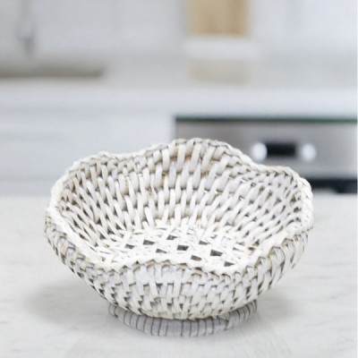 2023-06-2264 -  X-SMALL RATTAN ROUND SCALLOPED TRAY DIRECT FROM FACTORY EXPORTER IN ASIA TO IMPORTERS