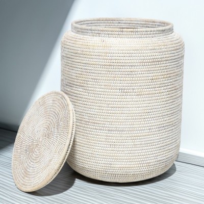 2023-10-2910 -  RATTAN CYLINDER ROUNDED LAUNDRY BASKET DIRECT FROM FACTORY EXPORTER IN ASIA TO IMPORTERS