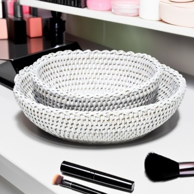 2024-01-3130 -  WHITE BATHROOM VANITY BASKET SET DIRECT FROM FACTORY EXPORTER IN ASIA TO IMPORTERS