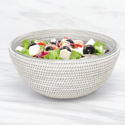 2024-06-3516 -  WHITE ROUND RATTAN SALAD BOWL DIRECT FROM FACTORY EXPORTER IN ASIA TO IMPORTERS