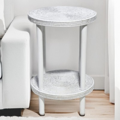 2024-10-3633 -  TWO TIER ROUND SIDE TABLE DIRECT FROM FACTORY EXPORTER IN ASIA TO IMPORTERS