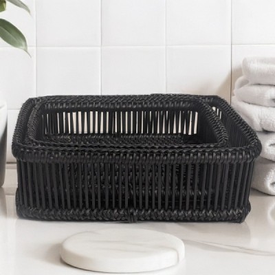 2024-10-3757 -  SMALL RECTANGULAR RAIN BATHROOM BASKET DIRECT FROM FACTORY EXPORTER IN ASIA TO IMPORTERS