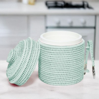 2024-11-3870 -  RATTAN ICE BUCKET WITH TONGS DIRECT FROM FACTORY EXPORTER IN ASIA TO IMPORTERS