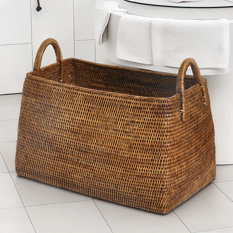 Rattan Island Large Laundry Basket With Lid Direct From Asia Manufacturer La Storage