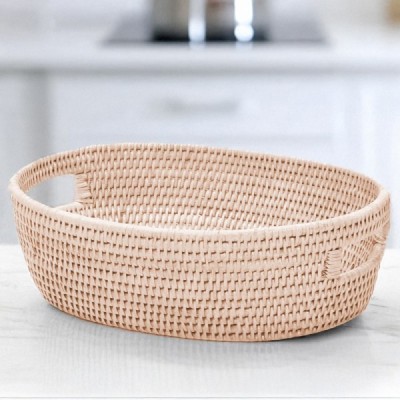 2024-11-4074 -  SMALL RATTAN OVAL BASKET WITH INSERT HANDLE DIRECT FROM FACTORY EXPORTER IN ASIA TO IMPORTERS