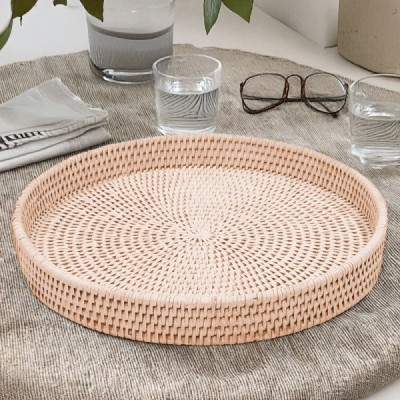 2024-11-4081 -  RATTAN ROUND CHEESE TRAY DIRECT FROM FACTORY EXPORTER IN ASIA TO IMPORTERS