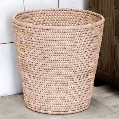 2024-11-4096 -  RATTAN ROUND TAPERED WASTE BIN DIRECT FROM FACTORY EXPORTER IN ASIA TO IMPORTERS