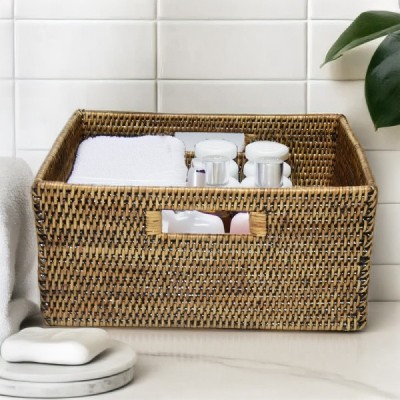 2024-06-3455 -  LOW MEDIUM BROWN STORAGE BASKET DIRECT FROM FACTORY EXPORTER IN ASIA TO IMPORTERS