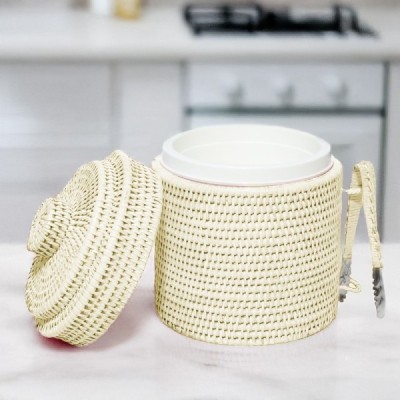 2024-11-4247 - RATTAN ICE BUCKET WITH TONGS DIRECT FROM FACTORY EXPORTER IN ASIA TO IMPORTERS 2024-11-4247 - RATTAN ICE BUCKET WITH TONGS DIRECT FROM FACTORY EXPORTER IN ASIA TO IMPORTERS