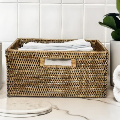 2024-06-3456 -  LOW MEDIUM BROWN STORAGE BASKET DIRECT FROM FACTORY EXPORTER IN ASIA TO IMPORTERS