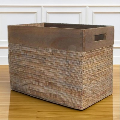 LA-49 -  RATTAN MANDALAY BOX WITH WOOD DIRECT FROM FACTORY EXPORTER IN ASIA TO IMPORTERS