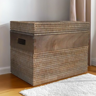 LA-59 -  RATTAN SKIN DIAMOND STORAGE BASKET DIRECT FROM FACTORY EXPORTER IN ASIA TO IMPORTERS