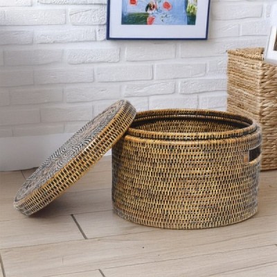 2023-11-2934 - RATTAN ROUND MEDIUM STORAGE BOX DIRECT FROM FACTORY EXPORTER IN ASIA TO IMPORTERS 2023-11-2934 - RATTAN ROUND MEDIUM STORAGE BOX DIRECT FROM FACTORY EXPORTER IN ASIA TO IMPORTERS