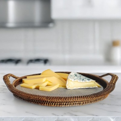 2018-001-139 - RATTAN CHEESE TRAY WITH GLASS AND WING HANDLES DIRECT FROM FACTORY EXPORTER IN ASIA TO IMPORTERS 2018-001-139 - RATTAN CHEESE TRAY WITH GLASS AND WING HANDLES DIRECT FROM FACTORY EXPORTER IN ASIA TO IMPORTERS