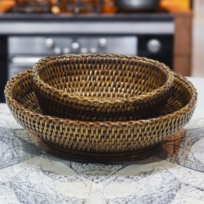 2023-06-2307 -  RATTAN TRIO PLEATED BREAD BASKET MEDIUM DIRECT FROM FACTORY EXPORTER IN ASIA TO IMPORTERS