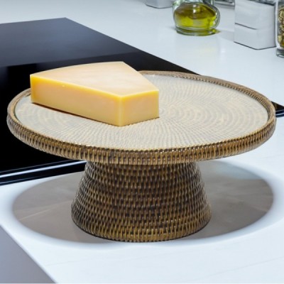 2023-06-2342 -  RATTAN CAKE STAND SMALL  DIRECT FROM FACTORY EXPORTER IN ASIA TO IMPORTERS