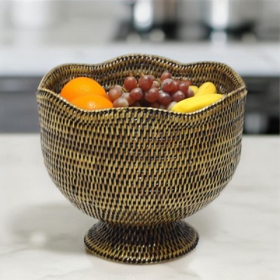 2023-06-2392 -  RATTAN FLOWER SHAPED FRUIT BASKET DIRECT FROM FACTORY EXPORTER IN ASIA TO IMPORTERS