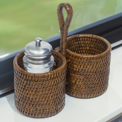 2023-06-2428 -  RATTAN TWIN CONDIMENT HOLDER  DIRECT FROM FACTORY EXPORTER IN ASIA TO IMPORTERS