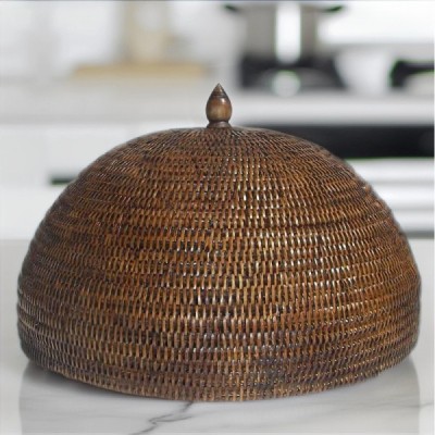 FO-3 - RATTAN FOOD DOME WITH FO-3 - RATTAN FOOD DOME WITH