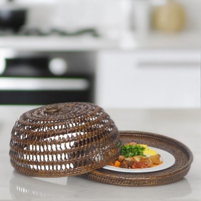 2023-12-3028 -  RATTAN FOOD DOME WITH RATTAN TRAY DIRECT FROM FACTORY EXPORTER IN ASIA TO IMPORTERS