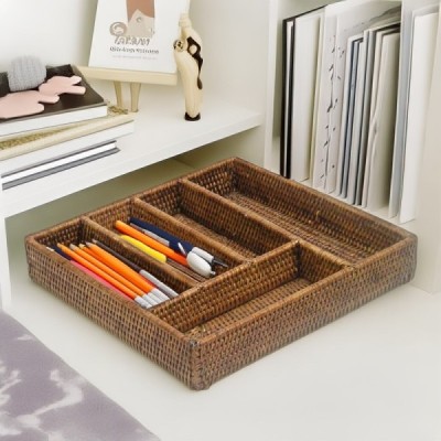 KI-45 -  RATTAN CUTLERY TRAY DIRECT FROM FACTORY EXPORTER IN ASIA TO IMPORTERS