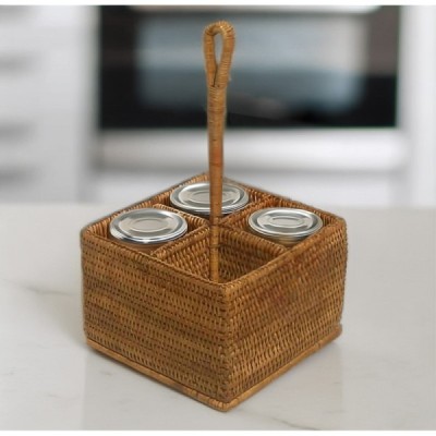 KI-56 -  RATTAN SQUARE CONDIMENT HOLDER DIRECT FROM FACTORY EXPORTER IN ASIA TO IMPORTERS