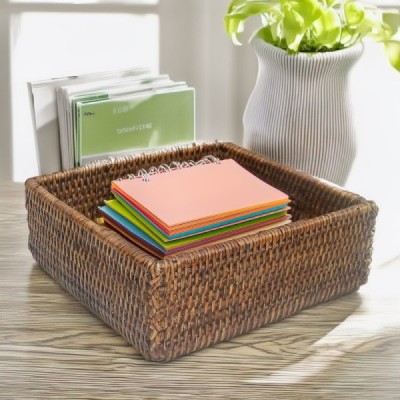 KI-74 -  RATTAN RECTANGULAR SMALL TRAY W/O HANDLE  DIRECT FROM FACTORY EXPORTER IN ASIA TO IMPORTERS