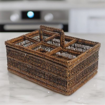 KI-76 -  RATTAN LILLY GLASS HOLDER BASKET  DIRECT FROM FACTORY EXPORTER IN ASIA TO IMPORTERS