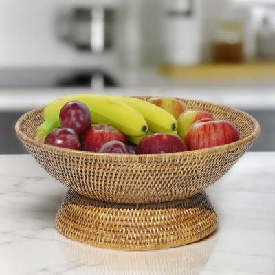 RD-0013-0060 -  RATTAN LARGE FRUIT BASKET DIRECT FROM FACTORY EXPORTER IN ASIA TO IMPORTERS