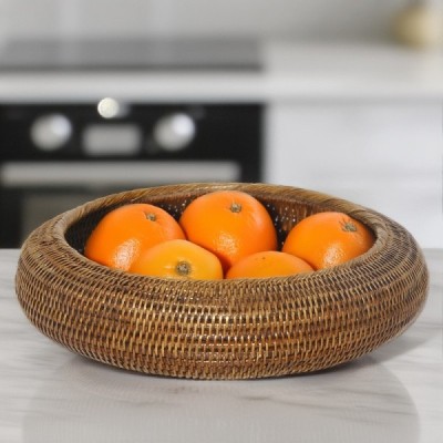 RD-0013-0063 -  RATTAN ROUND FRUIT BASKET DIRECT FROM FACTORY EXPORTER IN ASIA TO IMPORTERS