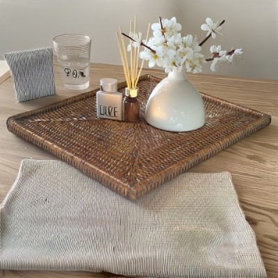 PL-2 -  RATTAN SQUARE SMALL PLACEMAT