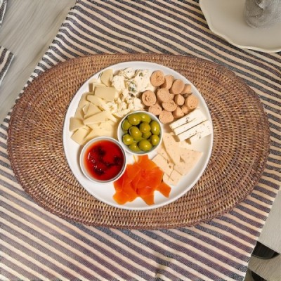 PL-4 -  RATTAN LARGE OVAL PLACEMAT DIRECT FROM FACTORY EXPORTER IN ASIA TO IMPORTERS