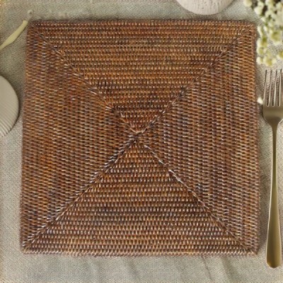 PL-9-1 -  RATTAN SQUARE PLACEMAT DIRECT FROM FACTORY EXPORTER IN ASIA TO IMPORTERS