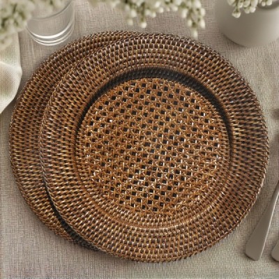 RD-0013-0112 -  RATTAN ROUND UNDER PLATE TRAY DIRECT FROM FACTORY EXPORTER IN ASIA TO IMPORTERS