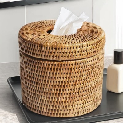 2013-012-0090 -  RATTAN ROUND TISSUE HOLDER DIRECT FROM FACTORY EXPORTER IN ASIA TO IMPORTERS