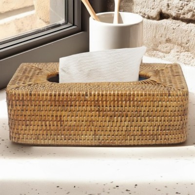 2023-01-2154 -  RATTAN ROUNDED CORNERS TISSUE BOX COVER (SMALL) DIRECT FROM FACTORY EXPORTER IN ASIA TO IMPORTERS