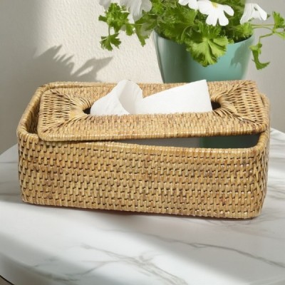 2023-07-2693 -  RATTAN TISSUE BOX WITH LID DROP DIRECT FROM FACTORY EXPORTER IN ASIA TO IMPORTERS