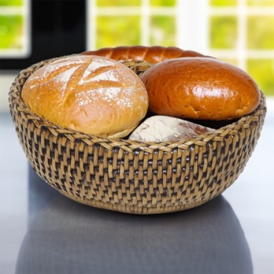 2023-01-2094 -  RATTAN TRIO PLEATED BREAD BASKET SMALL DIRECT FROM FACTORY EXPORTER IN ASIA TO IMPORTERS