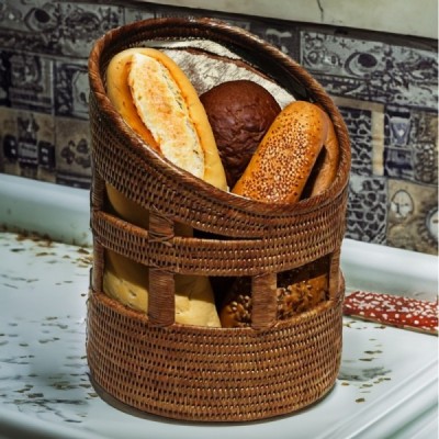 2023-01-2182 -  RATTAN BAKERY SHOP FRENCH STICK HOLDER DIRECT FROM FACTORY EXPORTER IN ASIA TO IMPORTERS