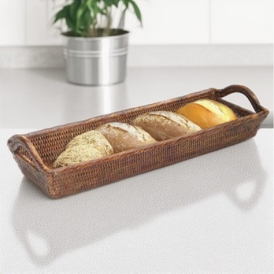 BREAD-34 -  RATTAN LONG FRENCH BREAD TRAY WITH HANDLE DIRECT FROM FACTORY EXPORTER IN ASIA TO IMPORTERS