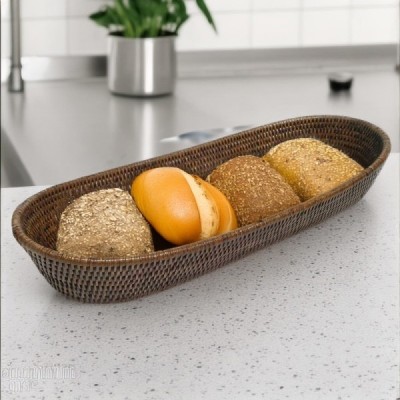 BREAD-35 -  RATTAN LONG OVAL BOAT FOR BREAD DIRECT FROM FACTORY EXPORTER IN ASIA TO IMPORTERS