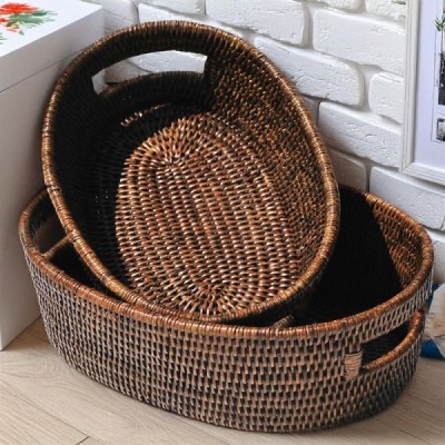 2019-001-1039 - RATTAN OVAL TRAYS SET OF 2 DIRECT FROM FACTORY EXPORTER IN ASIA TO IMPORTERS 2019-001-1039 - RATTAN OVAL TRAYS SET OF 2 DIRECT FROM FACTORY EXPORTER IN ASIA TO IMPORTERS