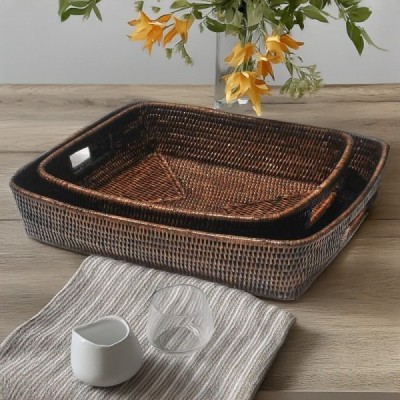 2014-003-0698 -  RATTAN FAMILY TRAYS DIRECT FROM FACTORY EXPORTER IN ASIA TO IMPORTERS