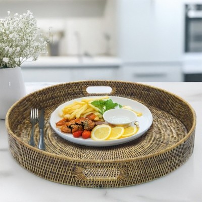 2023-06-2394 - RATTAN SMALL ROUND SERVING TRAY DIRECT FROM FACTORY EXPORTER IN ASIA TO IMPORTERS 2023-06-2394 - RATTAN SMALL ROUND SERVING TRAY DIRECT FROM FACTORY EXPORTER IN ASIA TO IMPORTERS