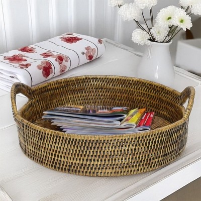2023-07-2751 - RATTAN DEEP ROUND DRINKS TRAY DIRECT FROM FACTORY EXPORTER IN ASIA TO IMPORTERS 2023-07-2751 - RATTAN DEEP ROUND DRINKS TRAY DIRECT FROM FACTORY EXPORTER IN ASIA TO IMPORTERS