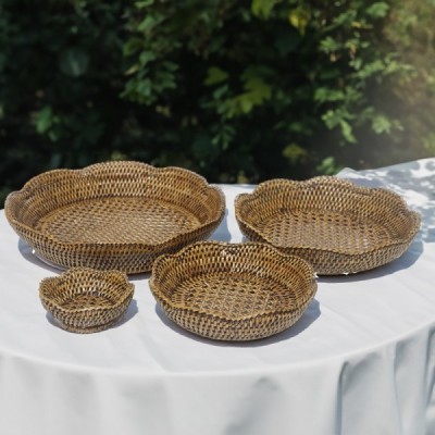 2023-01-2102 -  RATTAN NEW ROUND TRAY - SMALL DIRECT FROM FACTORY EXPORTER IN ASIA TO IMPORTERS